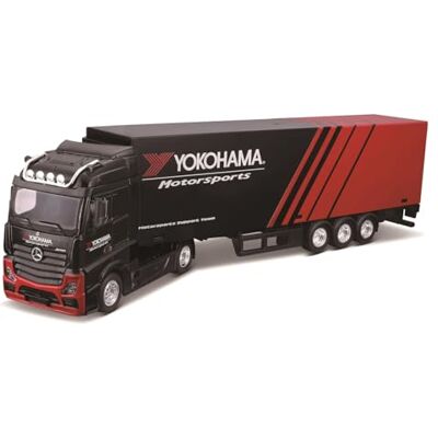 Bburago B18-31460Y Camion moulé sous pression M-B ACTROS GIGASPACE YOKOHAMA-Échelle 1:43 Jouet de collection Mercedes, motifs et couleurs assortis Bburago B18-31460Y Camion moulé sous pression M-B ACTROS GIGASPACE YOKOHAMA-Échelle 1:43 Jouet de collection Mercedes, motifs et couleurs assortis