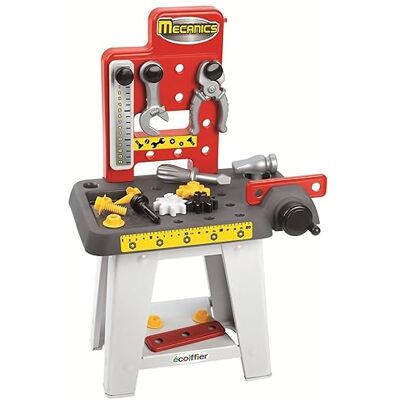 Ecoiffier Jouets – 2407 Petit établi + outils pour enfants Mecanics – Jeu de bricolage – 19 pièces – Dès 18 mois – Fabriqué en France Ecoiffier Jouets – 2407 Petit établi + outils pour enfants Mecanics – Jeu de bricolage – 19 pièces – Dès 18 mois – Fabriqué en France
