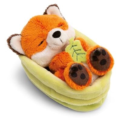 Renard en peluche NICI GREEN 12cm avec Feuille Renard en peluche NICI GREEN 12cm avec Feuille