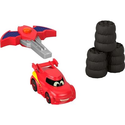 Fisher Price DC Batwheels Voiture de course jouet à l'échelle 1:55 Lanceur Redbird avec accessoires de collision pour enfants de 3 ans et plus Fisher Price DC Batwheels Voiture de course jouet à l'échelle 1:55 Lanceur Redbird avec accessoires de collision pour enfants de 3 ans et plus