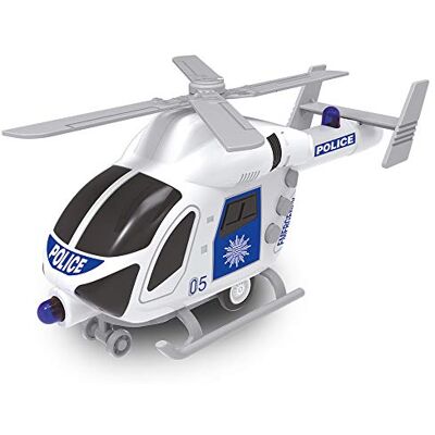 BABY CHALLENGE Hélicoptère de Police Véhicule d'Intervention 021169 1/62 Prêt à Rouler Piles incluses Véhicule Friction Blanc Sonore Et Lumineux Plastique À Partir de 3 ans BABY CHALLENGE Hélicoptère de Police Véhicule d'Intervention 021169 1/62 Prêt à Rouler Piles incluses Véhicule Friction Blanc Sonore Et Lumineux Plastique À Partir de 3 ans