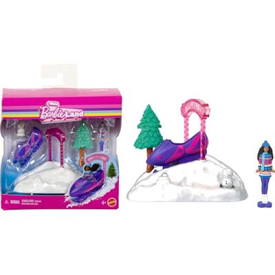 Barbie Mini Land Ensembles de jeu à collectionner avec poupée de 3,8 cm, zones de jeu interactives pour raconter des histoires amusantes Barbie Mini Land Ensembles de jeu à collectionner avec poupée de 3,8 cm, zones de jeu interactives pour raconter des histoires amusantes