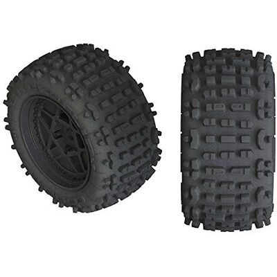 ARRMA 1/10 DBoots Backflip LP avant/arrière 3.8 Pneu pré-monté, 17 mm Hex, noir (2) : 4S ARRMA 1/10 DBoots Backflip LP avant/arrière 3.8 Pneu pré-monté, 17 mm Hex, noir (2) : 4S