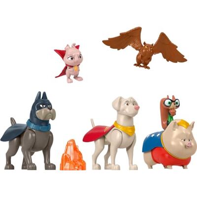 Fisher Price League of Super Pets Imaginext Price DC Super Pets HGL00 Lot de 6 figurines et accessoires de jeu d'imagination pour enfants à partir de 3 ans Fisher Price League of Super Pets Imaginext Price DC Super Pets HGL00 Lot de 6 figurines et accessoires de jeu d'imagination pour enfants à partir de 3 ans