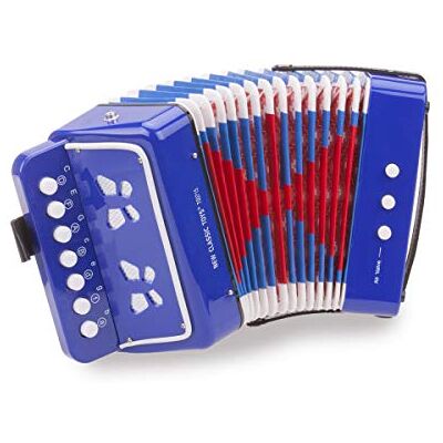 Woet New Classic Toys Instrument à Vent pour débutants Accordéon Bleu avec Le Livre de Musique, 56, Blue Woet New Classic Toys Instrument à Vent pour débutants Accordéon Bleu avec Le Livre de Musique, 56, Blue