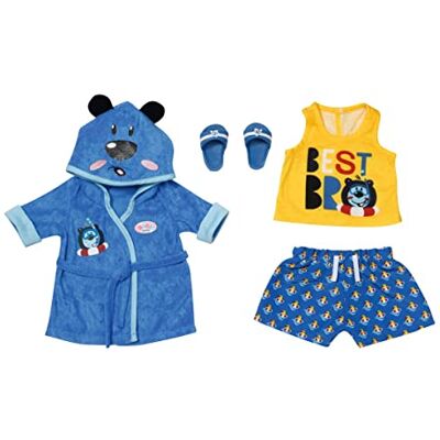 BABY born Bath Deluxe Tenue pour garçon – Poupées de 43 cm – Avec 1 peignoir, 1 chemise, 1 short & chaussures – Pour les petites mains – Développe l’empathie & les aptitudes sociales – 3 ans + 832011 BABY born Bath Deluxe Tenue pour garçon – Poupées de 43 cm – Avec 1 peignoir, 1 chemise, 1 short & chaussures – Pour les petites mains – Développe l’empathie & les aptitudes sociales – 3 ans + 832011
