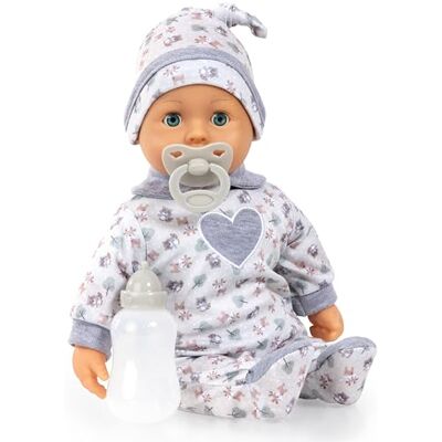 Bayer Design Poupée interactive, poupon qui parle, 38 cm avec accessoires Bayer Design Poupée interactive, poupon qui parle, 38 cm avec accessoires