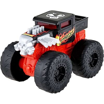 Hot Wheels Monster Trucks véhicule Bone Shaker, voiture aux roues géantes, collection Destruction Féroce, sons et lumières, jouet pour enfant, HDX61 Hot Wheels Monster Trucks véhicule Bone Shaker, voiture aux roues géantes, collection Destruction Féroce, sons et lumières, jouet pour enfant, HDX61