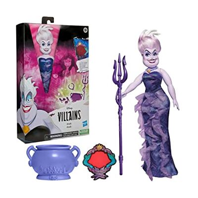 Villains, poupée Mannequin Ursula, Accessoires et Tenue Amovible, Jouet Disney Villains, à partir de 5 Ans Villains, poupée Mannequin Ursula, Accessoires et Tenue Amovible, Jouet Disney Villains, à partir de 5 Ans