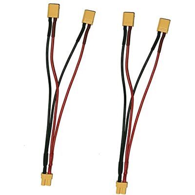 Young Wolf Lot de 2 connecteurs de Batterie XT30 parallèles 1 Femelle vers 2 mâles de 18 cm de Long pour Chargeur d'avion RC Young Wolf Lot de 2 connecteurs de Batterie XT30 parallèles 1 Femelle vers 2 mâles de 18 cm de Long pour Chargeur d'avion RC