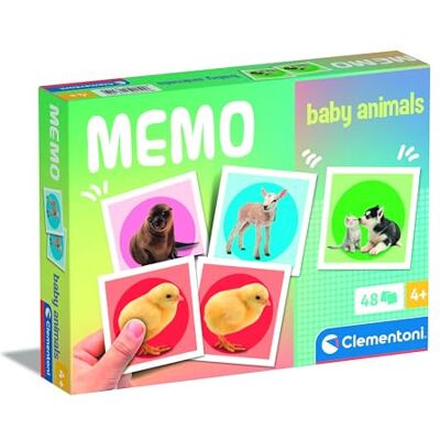 Clementoni Jouet Éducatif Memo Pocket Baby Animals 48 Tiles Pour Enfants 3-5 Ans, Fabriqué en Italie, 18315 Clementoni Jouet Éducatif Memo Pocket Baby Animals 48 Tiles Pour Enfants 3-5 Ans, Fabriqué en Italie, 18315
