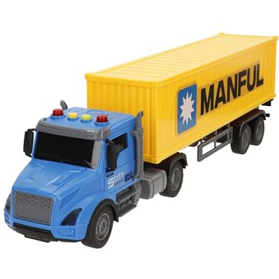 COLORBABY Speed & Go 39546 Camion conteneur Manful, grande taille, système de friction, cabine pivotante, porte arrière rabattable, lumières et sons, jouet d'imitation pour enfants à partir de 3 ans COLORBABY Speed & Go 39546 Camion conteneur Manful, grande taille, système de friction, cabine pivotante, porte arrière rabattable, lumières et sons, jouet d'imitation pour enfants à partir de 3 ans
