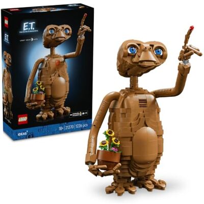Lego Ideas E.T. the Extra-Terrestrial Set de Construction pour Adulte Maquette avec Figurine d'Alien, Fleurs Artificielles & Brique Lumineuse Cadeau pour Fan de Films Science-Fiction 21370 Lego Ideas E.T. the Extra-Terrestrial Set de Construction pour Adulte Maquette avec Figurine d'Alien, Fleurs Artificielles & Brique Lumineuse Cadeau pour Fan de Films Science-Fiction 21370