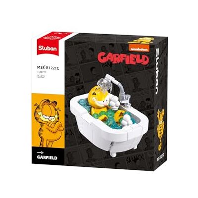 Sluban Garfield dans Le Bain, Jeu de Construction, 100 Pièces, pour Enfants de 6 à 12 Ans, M38-B1221C Sluban Garfield dans Le Bain, Jeu de Construction, 100 Pièces, pour Enfants de 6 à 12 Ans, M38-B1221C