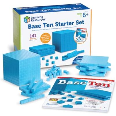 Learning Resources Kit de démarrage avec base en plastique rainuré, bleu, taille M Learning Resources Kit de démarrage avec base en plastique rainuré, bleu, taille M