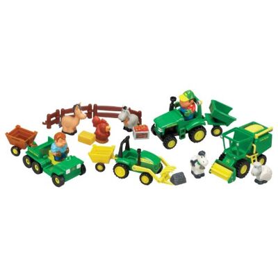 John Deere TOMY Coffret Amusons-nous à la Ferme, Animaux avec Personnages et Véhicules de 34984A2, Voitures Miniatures, Éducatif, Jouet Premier Âge, Adapté aux Enfants de 18mois+ John Deere TOMY Coffret Amusons-nous à la Ferme, Animaux avec Personnages et Véhicules de 34984A2, Voitures Miniatures, Éducatif, Jouet Premier Âge, Adapté aux Enfants de 18mois+