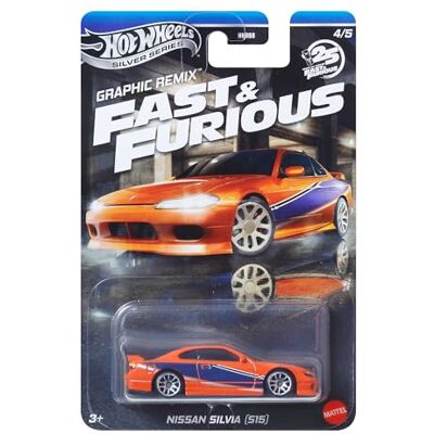 Hot Wheels FAST AND FURIOUS Graphic Remix Auto NISSAN SILVIA S15 Modèle Die Cast Scala 1:64 longueur 7cm JBY48 Hot Wheels FAST AND FURIOUS Graphic Remix Auto NISSAN SILVIA S15 Modèle Die Cast Scala 1:64 longueur 7cm JBY48