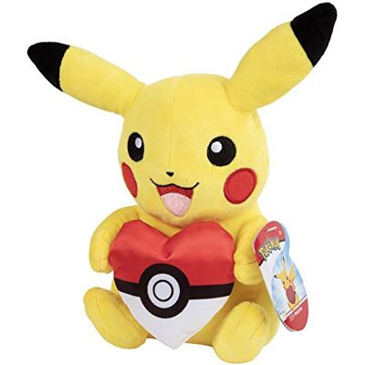 Pokémon Pikachu 8" Plush with Heart Poke Ball Officially Licensed Stuffed Animal Toy Great Gift for Kids Pokémon Pikachu 8" Plush with Heart Poke Ball Officially Licensed Stuffed Animal Toy Great Gift for Kids