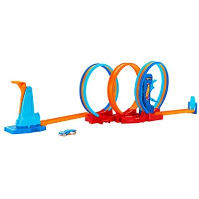 Hot Wheels Coffret Ultra Hots Looping en Folie avec 3 Loopings Et 1 Voiture À L’Échelle 1/64, À Collectionner, Jouet Enfant, Dès 4 Ans, HPX93 Hot Wheels Coffret Ultra Hots Looping en Folie avec 3 Loopings Et 1 Voiture À L’Échelle 1/64, À Collectionner, Jouet Enfant, Dès 4 Ans, HPX93