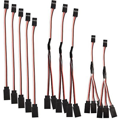 MEIRIYFA Lot de 10 câbles d'extension servo JR à 3 broches mâle vers 2/3 femelles Y répartiteurs de connecteurs en Y pour avion RC JR Servo Accessoires 3 tailles – (10 pièces) MEIRIYFA Lot de 10 câbles d'extension servo JR à 3 broches mâle vers 2/3 femelles Y répartiteurs de connecteurs en Y pour avion RC JR Servo Accessoires 3 tailles – (10 pièces)