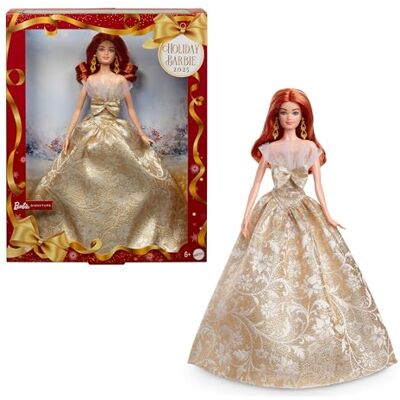 Barbie Holiday JBH99 Maison de poupée noire aux cheveux roux 6 ans et plus Doré Barbie Holiday JBH99 Maison de poupée noire aux cheveux roux 6 ans et plus Doré