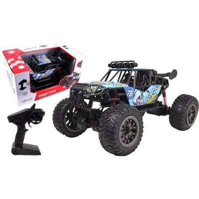 TURBO CHALLENGE Turbo Titan Off Road 096623 Voiture Télécommandée Bleu 1/8 Prêt à Rouler Batterie Rechargeable et Piles incluses Métal Jouet Enfant Cadeau À Partir de 6 ans TURBO CHALLENGE Turbo Titan Off Road 096623 Voiture Télécommandée Bleu 1/8 Prêt à Rouler Batterie Rechargeable et Piles incluses Métal Jouet Enfant Cadeau À Partir de 6 ans