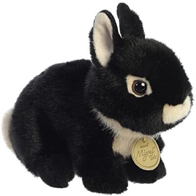 Aurora Adorable lapin nain des Pays-Bas Miyoni Tots – Détails réalistes font un compagnon précieux – Parfait pour décorer des chambres ou des salles de classe – Noir 19,1 cm Aurora Adorable lapin nain des Pays-Bas Miyoni Tots – Détails réalistes font un compagnon précieux – Parfait pour décorer des chambres ou des salles de classe – Noir 19,1 cm