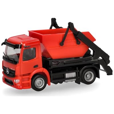 Herpa kit de construction, Mercedes-Benz Actros S Benne de dépose AK12, rot, echelle 1/87, model, kit de construction, figurine plastique Herpa kit de construction, Mercedes-Benz Actros S Benne de dépose AK12, rot, echelle 1/87, model, kit de construction, figurine plastique