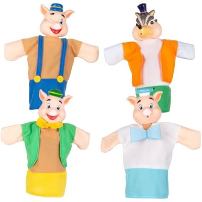 COLORBABY Cucu Show 39167 Lot de 4 marionnettes avec personnages de 25 cm, matériaux doux et sûrs, jouets pour enfants, pour jouer en groupe ou passer du temps en famille COLORBABY Cucu Show 39167 Lot de 4 marionnettes avec personnages de 25 cm, matériaux doux et sûrs, jouets pour enfants, pour jouer en groupe ou passer du temps en famille
