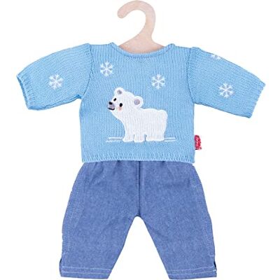 Heless - Pull Ours Polaires avec Jeans pour poupée Bleu Clair Taille 35-45 cm, 10234686 Heless - Pull Ours Polaires avec Jeans pour poupée Bleu Clair Taille 35-45 cm, 10234686