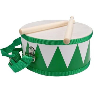 GICO Tambour pour enfant Vert/blanc Instrument de musique en bois avec lanières et baguettes D : 20 cm 3845 g GICO Tambour pour enfant Vert/blanc Instrument de musique en bois avec lanières et baguettes D : 20 cm 3845 g