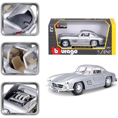 Bburago TAVITOYS Mercedes-Benz 300 SL (1954) Argent (18-22023S) Couleur (1) Bburago TAVITOYS Mercedes-Benz 300 SL (1954) Argent (18-22023S) Couleur (1)