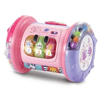VTech Magi Rouleau Tam-Tam 3 en 1 Rose Jouet Musical Évolutif Tambour Enfant Qui Roule, Motricité Bébé Jouet d'Activité et de Développement Cadeau Bébé Dès 9 Mois Contenu en Français VTech Magi Rouleau Tam-Tam 3 en 1 Rose Jouet Musical Évolutif Tambour Enfant Qui Roule, Motricité Bébé Jouet d'Activité et de Développement Cadeau Bébé Dès 9 Mois Contenu en Français