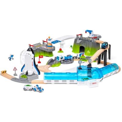 Brio Kit de Train Space Deluxe Kit de Train en Bois Cadeau Merveilleux pour Les Enfants à partir de 3 Ans Brio Kit de Train Space Deluxe Kit de Train en Bois Cadeau Merveilleux pour Les Enfants à partir de 3 Ans