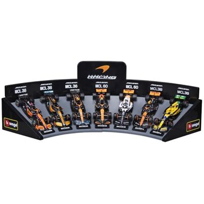Bburago Formula 1 F1 McLaren Coffret cadeau avec support d'affichage Échelle 1:43 Incroyablement détaillée Die-Cast Collectible Voiture de course Bburago Formula 1 F1 McLaren Coffret cadeau avec support d'affichage Échelle 1:43 Incroyablement détaillée Die-Cast Collectible Voiture de course