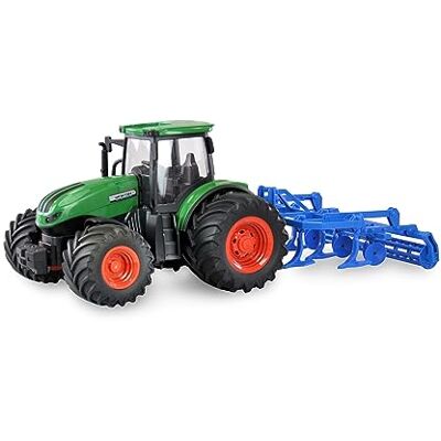 Amewi 22640 Tracteur RC avec cultivateur, son et lumière, 1:24 RTR Vert Amewi 22640 Tracteur RC avec cultivateur, son et lumière, 1:24 RTR Vert