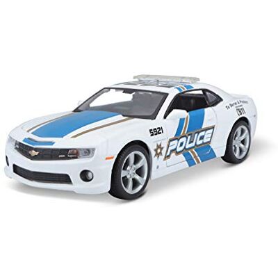 Tobar Maisto 31208 Véhicule Miniature Modèle À L'échelle Chevrolet Camaro Ss Rs Police 2010 Echelle 1/24, Blanc/Bleu Tobar Maisto 31208 Véhicule Miniature Modèle À L'échelle Chevrolet Camaro Ss Rs Police 2010 Echelle 1/24, Blanc/Bleu