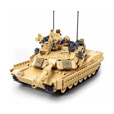 Sluban M1A2 Abrams MBT TUSK2S, Jeu de Construction Militaire, 988 Pièces, Échelle 1/35, 2 en 1, pour Enfants de 6 à 12 Ans Sluban M1A2 Abrams MBT TUSK2S, Jeu de Construction Militaire, 988 Pièces, Échelle 1/35, 2 en 1, pour Enfants de 6 à 12 Ans