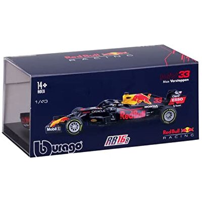 Bburago Burago-BURAGO-1/43 RACING-2021 Red Bull Honda Racing RB16B-avec Casque Véhicule pour Enfant dès 3 ans-38056V, 38056V, RedBull Racing-RB16B #Verstappen Bburago Burago-BURAGO-1/43 RACING-2021 Red Bull Honda Racing RB16B-avec Casque Véhicule pour Enfant dès 3 ans-38056V, 38056V, RedBull Racing-RB16B #Verstappen