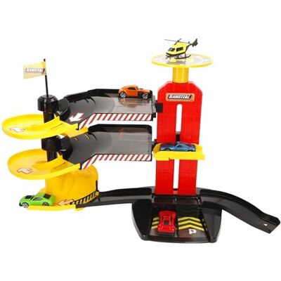 COLORBABY Colorbabby Teamsterz 3 niveaux avec piste, 4 voitures métalliques et hélicoptère, ascenseur manuel, jouet sans piles, structure résistante, grande taille, pour garçons et filles à partir de 3 ans COLORBABY Colorbabby Teamsterz 3 niveaux avec piste, 4 voitures métalliques et hélicoptère, ascenseur manuel, jouet sans piles, structure résistante, grande taille, pour garçons et filles à partir de 3 ans