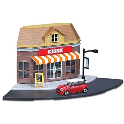 Bburago -1/43 City-librairie + 1 vehicule, 31506 Bburago -1/43 City-librairie + 1 vehicule, 31506