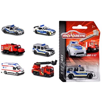Majorette Véhicule d'intervention SOS 1 des 6 voitures aléatoires de S.O.S. Cars Edition pour enfants à partir de 3 ans, véhicules de sauvetage, 7,5 cm Majorette Véhicule d'intervention SOS 1 des 6 voitures aléatoires de S.O.S. Cars Edition pour enfants à partir de 3 ans, véhicules de sauvetage, 7,5 cm