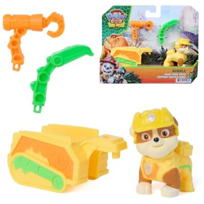 Paw Patrol , Dino Movie Outils de Rubble sur le thème du dinosaure, 3 ans Remorque à accrocher, figurine de 5 cm, 2 outils interchangeables, motricité fine, détails réalistes Paw Patrol , Dino Movie Outils de Rubble sur le thème du dinosaure, 3 ans Remorque à accrocher, figurine de 5 cm, 2 outils interchangeables, motricité fine, détails réalistes