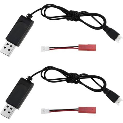 VGOL Lot de 2 câbles de charge pour batterie au lithium 3,7 V Connecteur USB vers XH2.54 vers JST Convertissez la ligne pour drone d'avion RC FPV Drone Pièces de rechange Lipo VGOL Lot de 2 câbles de charge pour batterie au lithium 3,7 V Connecteur USB vers XH2.54 vers JST Convertissez la ligne pour drone d'avion RC FPV Drone Pièces de rechange Lipo