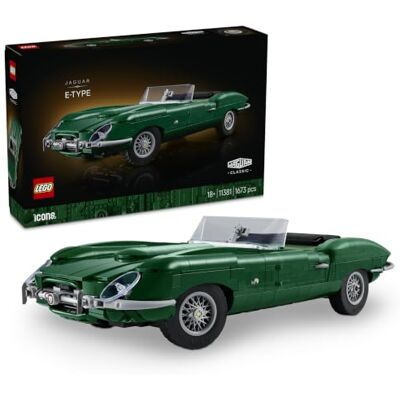 Lego Icons Jaguar E-Type Set de Construction Maquette de Voiture de Sport pour Adulte Moteur 6 Cylindres & Mallette Outils Décoration 3D pour Bureau Cadeau Collector pour Passionné.e 11381 Lego Icons Jaguar E-Type Set de Construction Maquette de Voiture de Sport pour Adulte Moteur 6 Cylindres & Mallette Outils Décoration 3D pour Bureau Cadeau Collector pour Passionné.e 11381