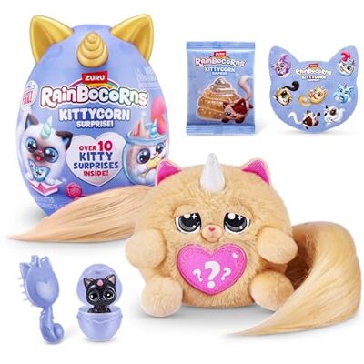 Rainbocorns Kittycorn Surprise Série 3 de ZURU, jouet en peluche, animaux en peluche à collectionner, slime, oeufs surprise pour filles (21,5 cm) (Persian Cat) Rainbocorns Kittycorn Surprise Série 3 de ZURU, jouet en peluche, animaux en peluche à collectionner, slime, oeufs surprise pour filles (21,5 cm) (Persian Cat)