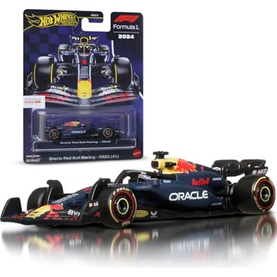 Hot Wheels Véhicules Formule 1, Oracle Red Bull Racing RB20, en métal moulé à l’échelle 1/64 à collectionner avec pneus Real Riders, carrosserie et châssis en métal, JBM12 Hot Wheels Véhicules Formule 1, Oracle Red Bull Racing RB20, en métal moulé à l’échelle 1/64 à collectionner avec pneus Real Riders, carrosserie et châssis en métal, JBM12