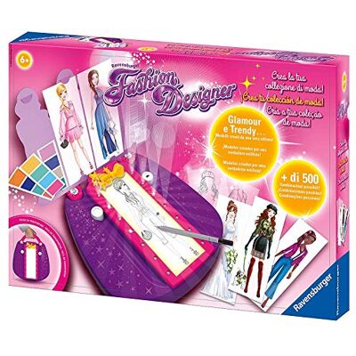 Ravensburger Créateur de mode Jeu de mode pour filles Gira Cadeau pour filles de 6 ans ou plus Table lumineuse pour enfants Jeu de plateau artistique moderne Plus de 500 modèles Ravensburger Créateur de mode Jeu de mode pour filles Gira Cadeau pour filles de 6 ans ou plus Table lumineuse pour enfants Jeu de plateau artistique moderne Plus de 500 modèles