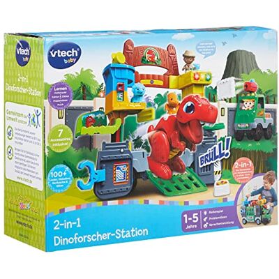 VTech Station d'exploration de dinosaures pour bébé 2 en 1 – Grand véhicule et jeu de dinosaures en un avec de nombreux personnages musicaux et jeux éducatifs – Pour les enfants de 1 à 5 ans – VTech Station d'exploration de dinosaures pour bébé 2 en 1 – Grand véhicule et jeu de dinosaures en un avec de nombreux personnages musicaux et jeux éducatifs – Pour les enfants de 1 à 5 ans –
