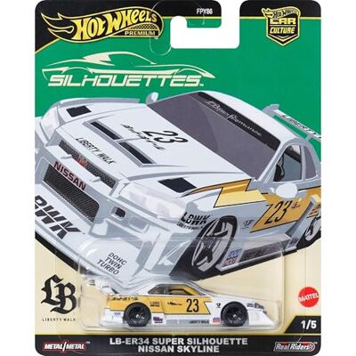 Hot Wheels JBK59 Car Culture Silhouette LB-ER34 Super Silhouette Nissan Skyline Véhicule Jouet Mini Voiture à partir de 3 ans Blanc Hot Wheels JBK59 Car Culture Silhouette LB-ER34 Super Silhouette Nissan Skyline Véhicule Jouet Mini Voiture à partir de 3 ans Blanc